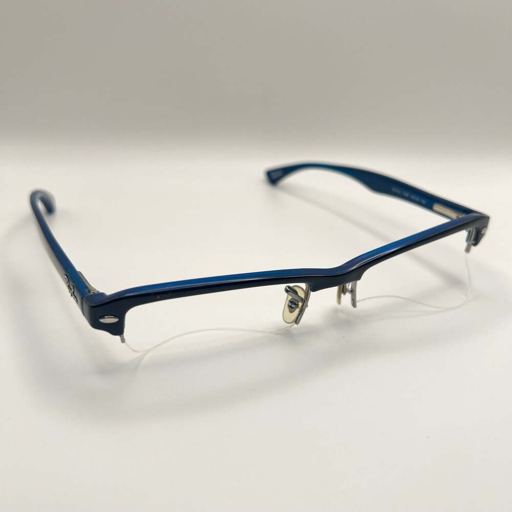 Ray-Ban RB7014 5068 Eyeglasses Half Rim Blue Frames Only 54-18-140